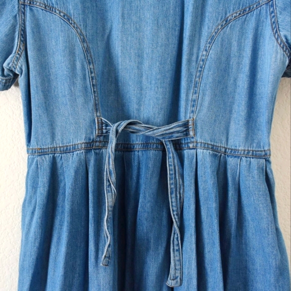 Vintage denim embroidered dress - Picture 5 of 6